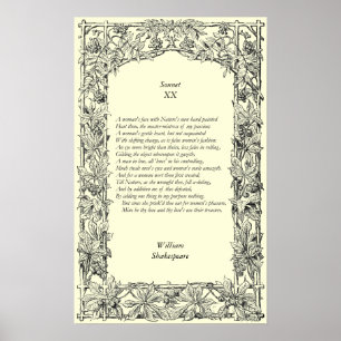Póster Sonnet # 20 de William Shakespeare