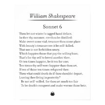 Sonnet 6 de William Shakespeare