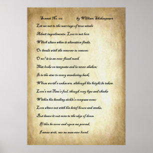 Póster Sonnet No. 116 de William Shakespeare