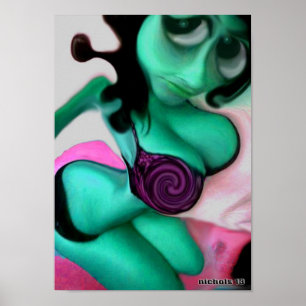 Póster Soño en verde
