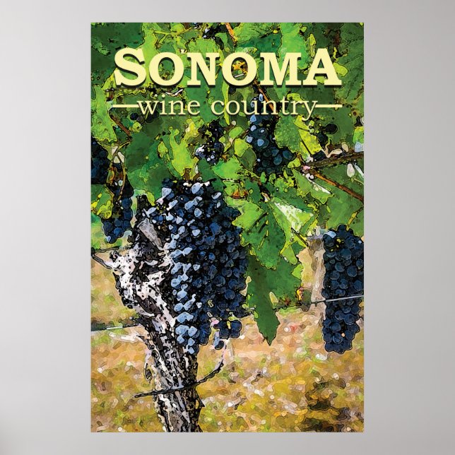 Póster Sonoma Wine Country (Frente)