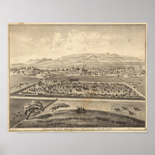 Póster Sonoma y sociedad agrícola del distrito de Marin