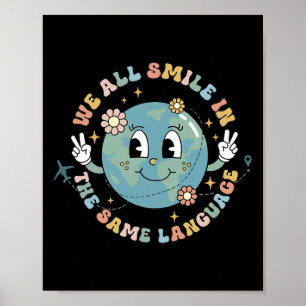 Póster Sonreímos Todos En El Mismo Idioma Esl Multilingüe
