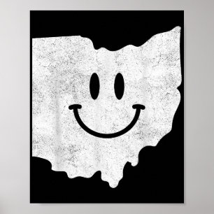 Póster Sonriendo en OH - Cara divertida Ohio feliz