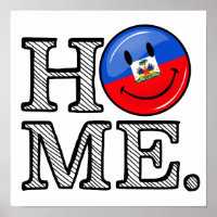 Sonriente Bandera Haitiana Calentamiento de casas
