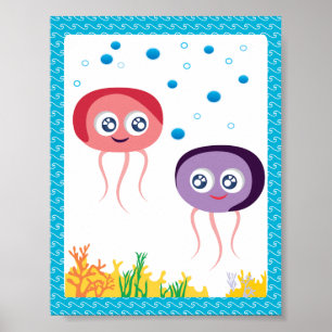 Póster Sonriente Jellyfish