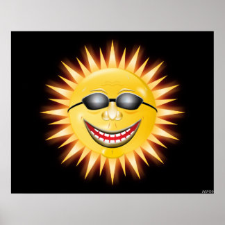 Póster Sonriente sol