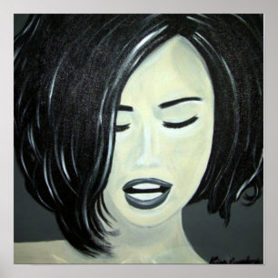 Póster Sonrisa blanco y negro del poster, dicha, verdad