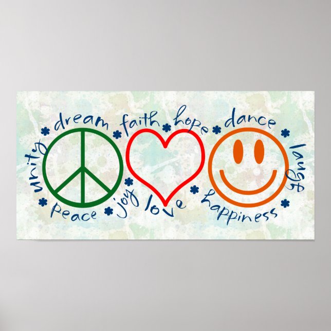 Póster Sonrisa de amor de paz (Frente)