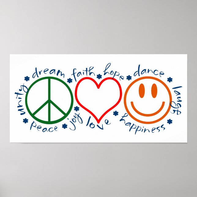 Póster Sonrisa de amor de paz (Frente)