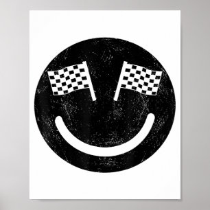Póster Sonrisa de carreras para fiestas de autos de carre