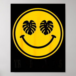 Póster Sonrisa de hoja de Monstera vibraciones tropicales