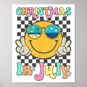 Póster Sonrisa De Navidad En Julio Cara De Verano Vacacio