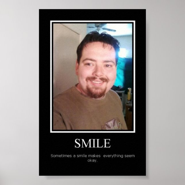 Póster sonrisa de poster motivacional (Frente)