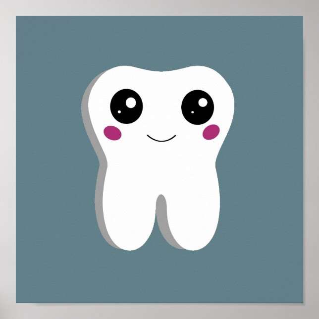 Póster Sonrisa dental feliz (Frente)