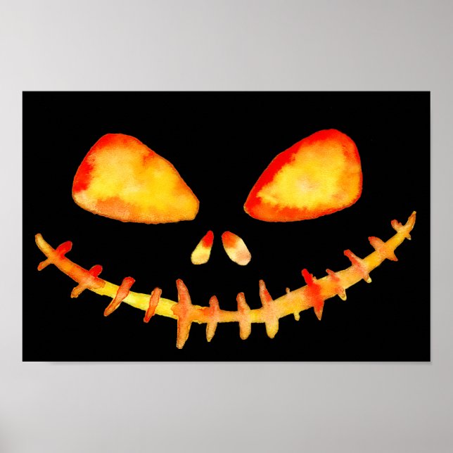 Póster Sonrisa escalofriante Jack O' Lantern en Halloween (Frente)