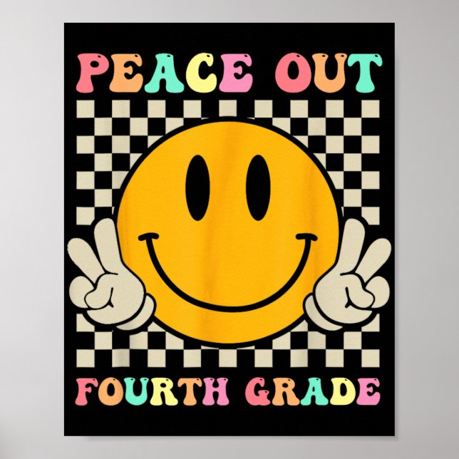 Póster Sonrisa Face Peace Out Cuarto Grado Cl De 2023 (Frente)