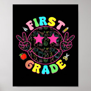 Póster Sonrisa Preppy First Grado Face Back To School Boy