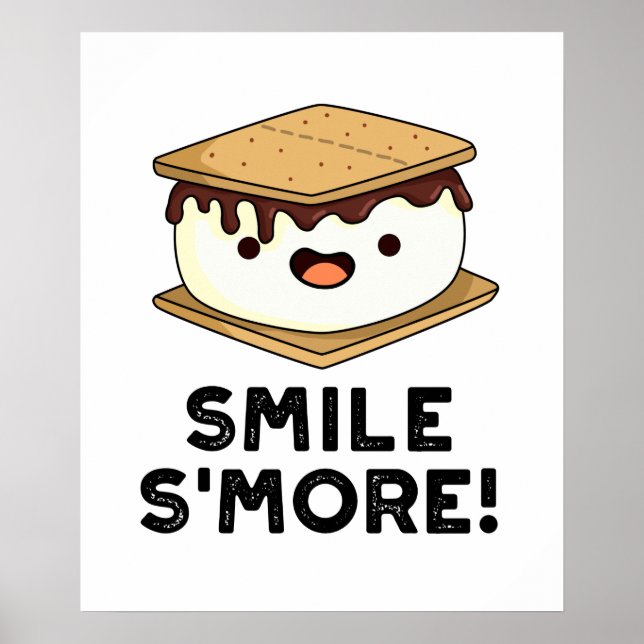 Póster Sonrisa Smore Funny Sweet Food Pun (Frente)