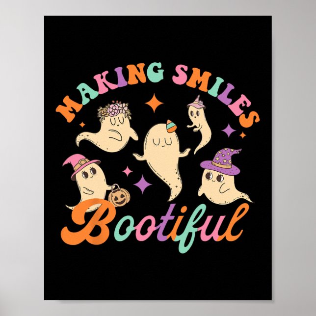Póster Sonrisas Bootiful Dentista Fantasma Divertido Hall (Frente)