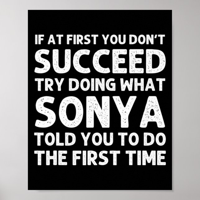 Póster Sonya Name D Birthday Funny Christmas J  (Frente)