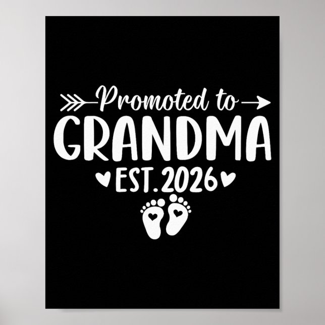 Póster Soon To Be Grandma 2026 Promoted To Grandma Est 20 (Frente)