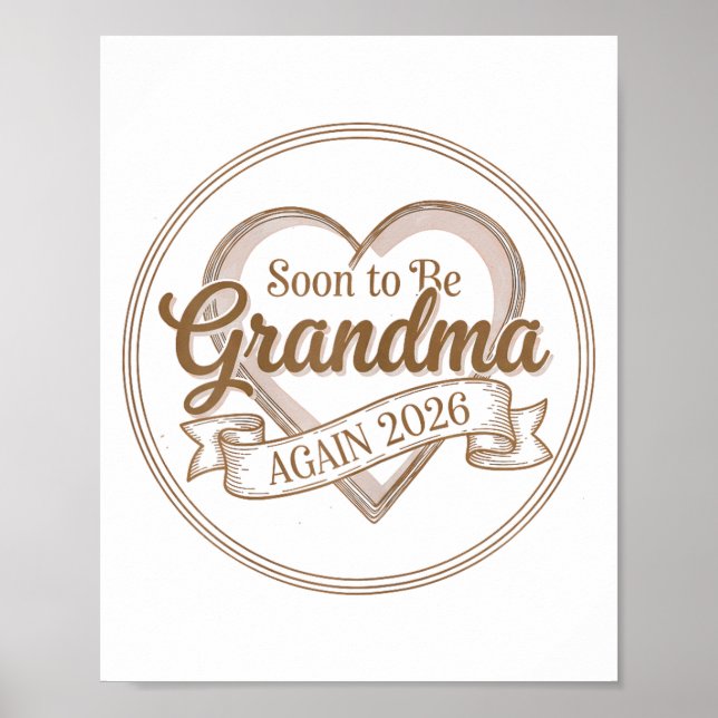 Póster Soon To Be Grandma Again 2026 Loading Pregnancy An (Frente)