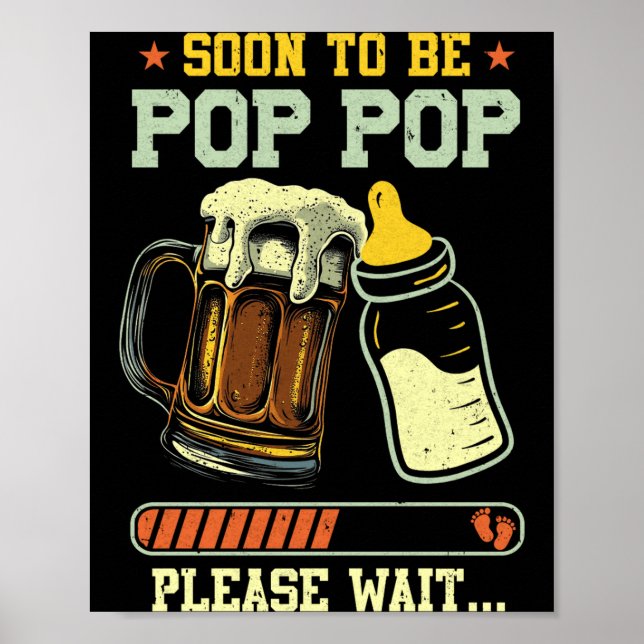 Póster Soon To Be P P Est 2025 Pregnancy Announcement  (Frente)