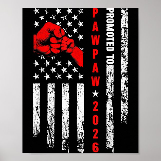 Póster Soon To Be Pawpaw Est.2026 Father's Day First Time (Frente)