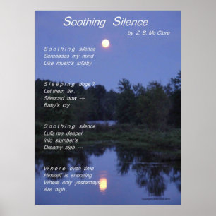 Póster Soothing Silence Poem Poster