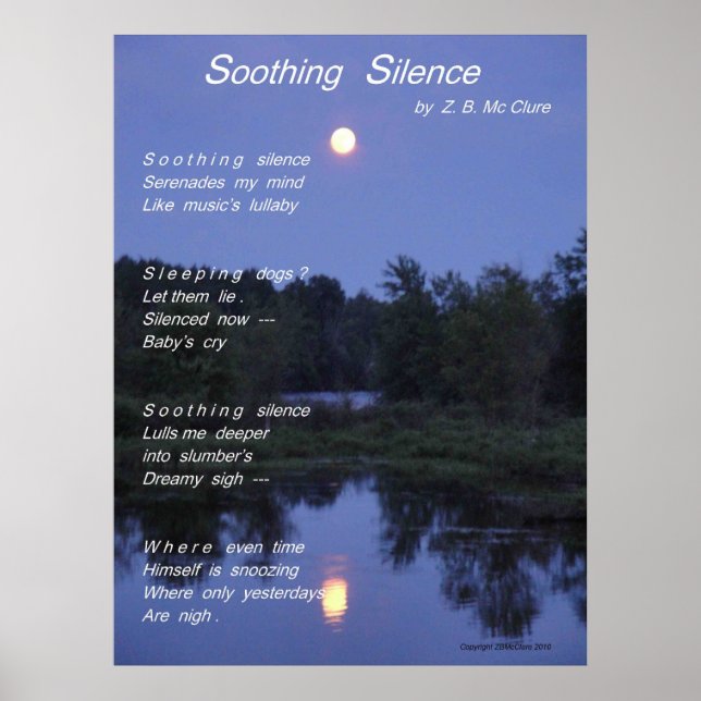 Póster Soothing Silence Poem Poster (Frente)