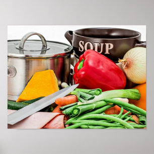 Póster Sopa casera... ¡Cielos!