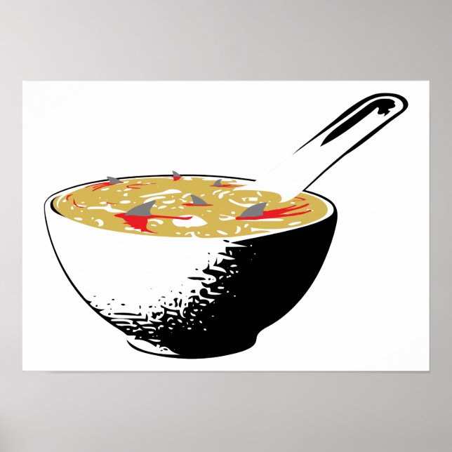 Póster sopa de aleta de tiburón (Frente)