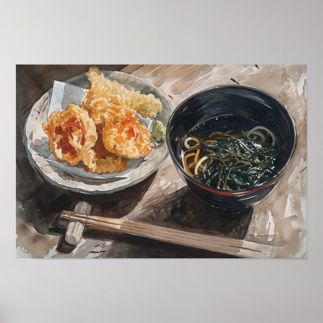 Póster Sopa Miso y Tempura (Frente)