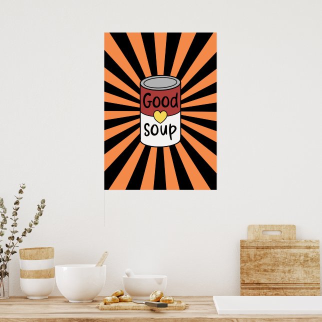 Póster Sopa retro (Cocina)