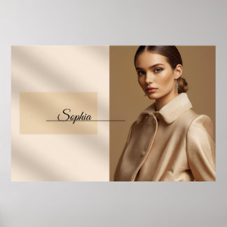 Póster Sophia Chic Minimalist Typography Poster