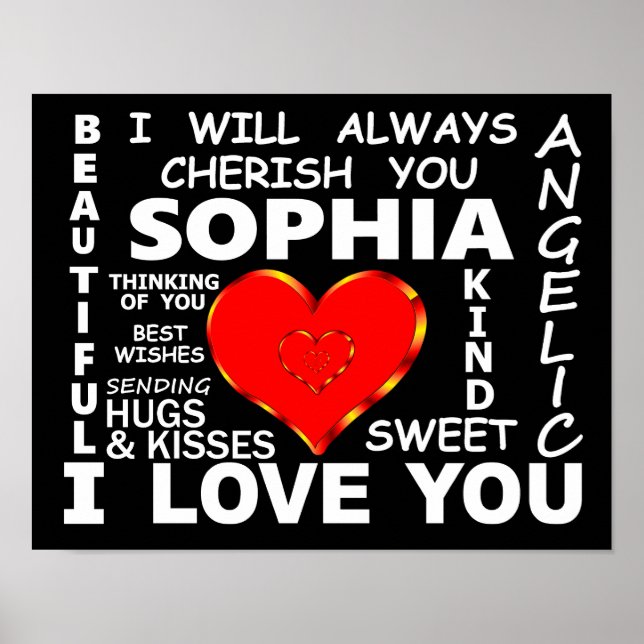 Póster Sophia I Love You (Frente)