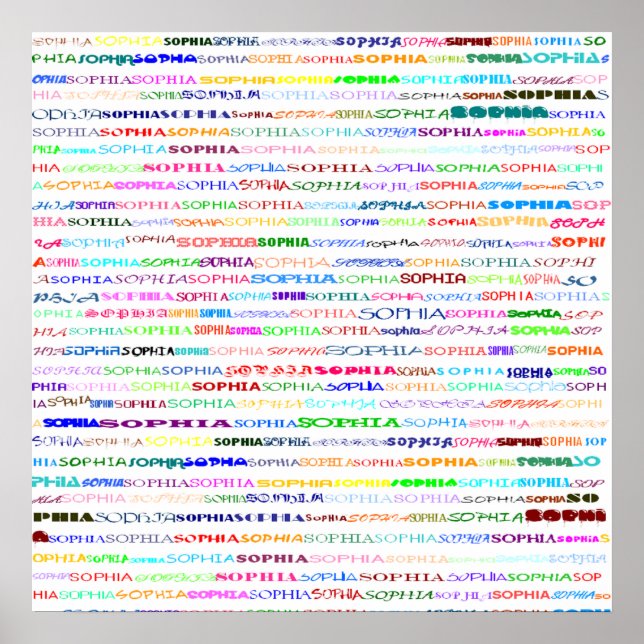 Póster Sophia Text Design II Print (Frente)