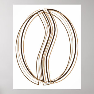 Póster soplo de frijol de café