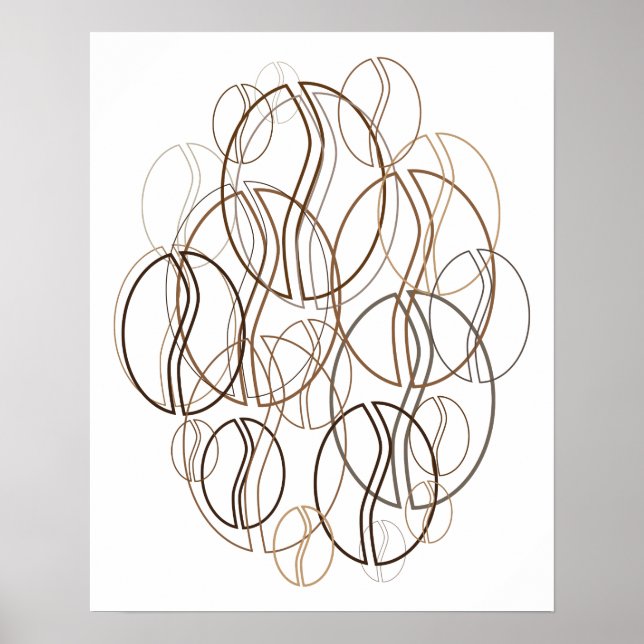 Póster soplo de frijol de café (Frente)