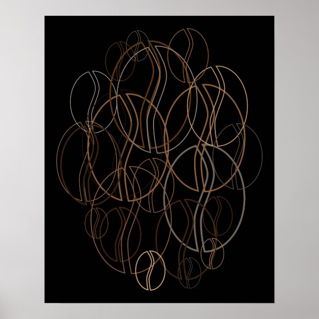 Póster soplo de frijol de café (Frente)