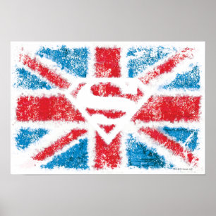 Póster Soportar con textura la bandera de S-Shield