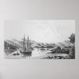 Póster Soporte Burney de las islas de la nutria