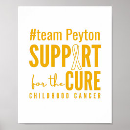 Póster soporte de nombres personalizados de cáncer infant