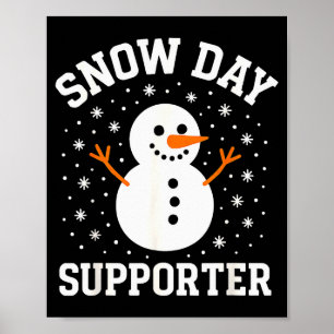 Póster Soporte divertido para el día de nieve de Navidad