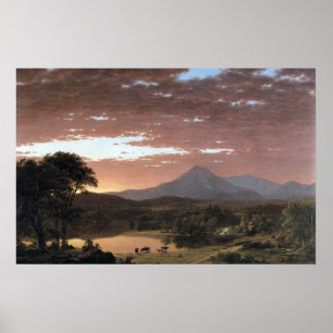 Póster Soporte Ktaadn (Katahdin) por la iglesia de