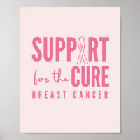 soporte para cáncer de mama cura Poster rosa