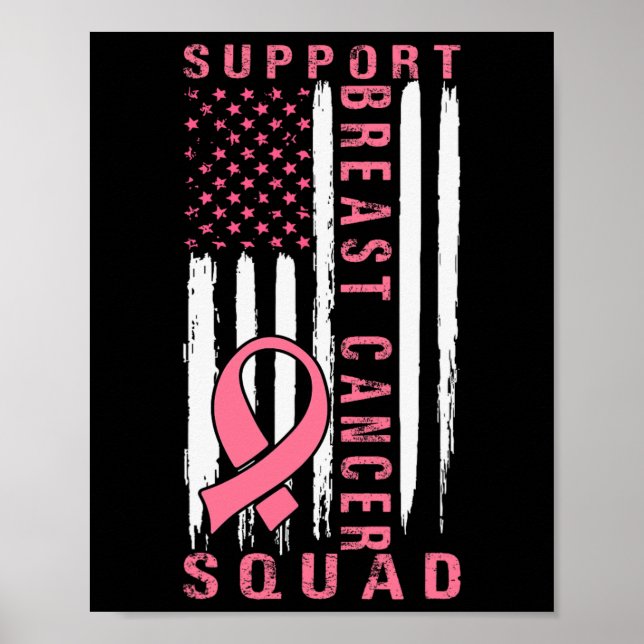 Póster Soporte para Cáncer de Mama Escuadrón - Escuadrón  (Frente)