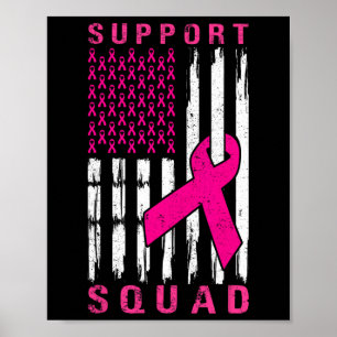 Póster Soporte para Cáncer de Mama Escuadrón - Escuadrón 