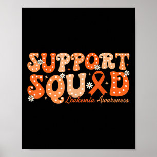 Póster Soporte para Cáncer de Squad Naranja Cinta Leucemi